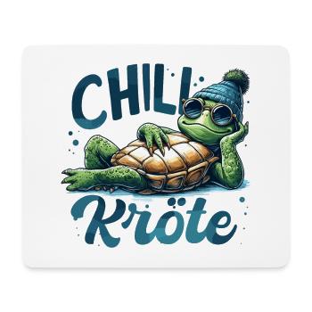 Chillige Kröte Schildkröte cool chillen Geschenk - Mousepad (Querformat) - Weiß - Vorne