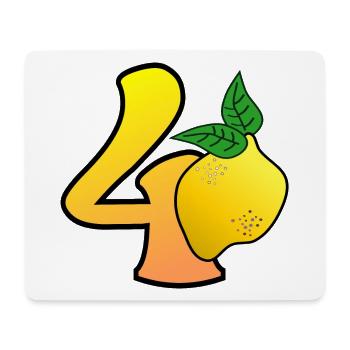 40. Geburtstag - Vierzig - Zitronen - Mousepad (Querformat) - Weiß - Vorne