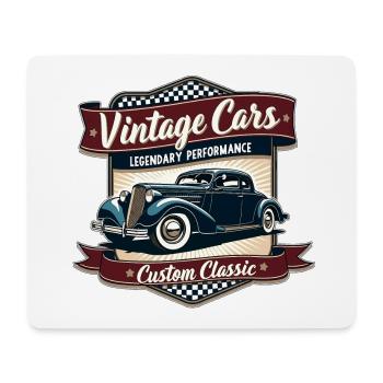 Vintage Automobil Retro Design - Mousepad (Querformat) - Weiß - Vorne