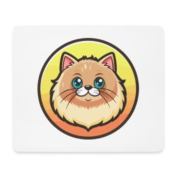 Chat Persan Race Dessin Animé Kawaii Animal Pet - Tapis de souris (format paysage) - blanc - Devant