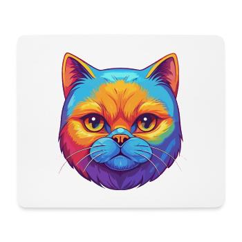 Britische Falten Kurzhaar Katzenrasse Cartoon Kawaii An - Mousepad (Querformat) - Weiß - Vorne