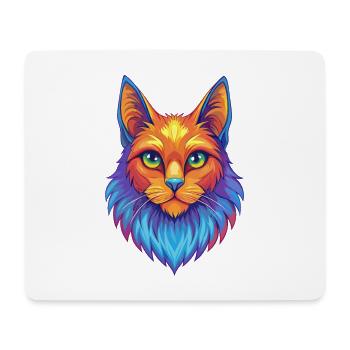 Turkish Angora Cat Breed Cartoon Kawaii Animal Pet - Mouse Pad (horizontal) - white - Front