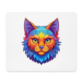 Laperm Chat Race Dessin Animé Kawaii Animal Pet - Tapis de souris (format paysage) - blanc - Devant
