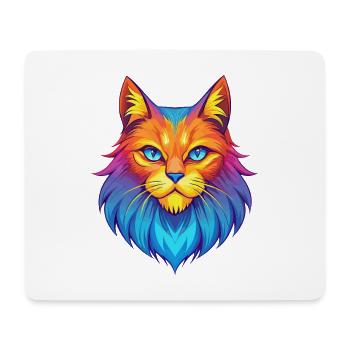 German Longhair Cat Breed Cartoon Kawaii Animal Pe - Mouse Pad (horizontal) - white - Front