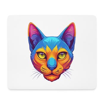 Bombay Chat Race Dessin animé Kawaii Animal Pet - Tapis de souris (format paysage) - blanc - Devant