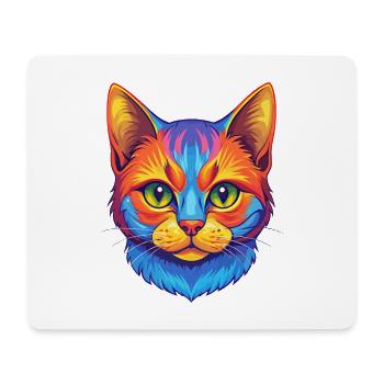 American Wirehair Cat Breed Cartoon Kawaii Animal - Mouse Pad (horizontal) - white - Front