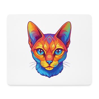 Abessinische Kurzhaarkatze Rasse Karikatur Kawaii Anim - Mousepad (Querformat) - Weiß - Vorne