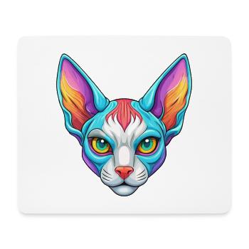 Cornish Rex Katzenrasse Cartoon Kawaii Tier Haustier - Mousepad (Querformat) - Weiß - Vorne