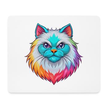Colorpoint Chat Persan Race Dessin animé Kawaii Animal - Tapis de souris (format paysage) - blanc - Devant