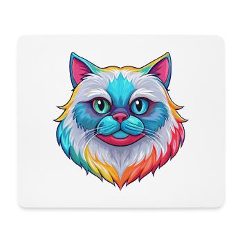 Himalayan Cat Breed Cartoon Kawaii Animal Pet - Mouse Pad (horizontal) - white - Front