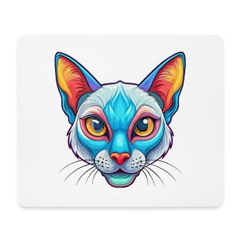 Siamese Cat Breed Cartoon Kawaii Animal Pet - Mouse Pad (horizontal) - white - Front