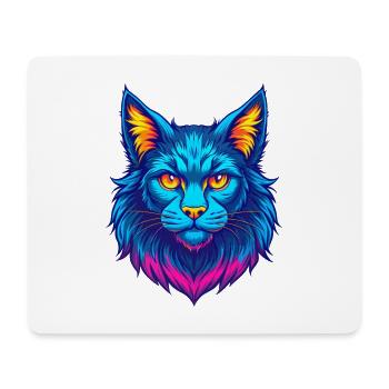 Maine Coon Katzenrasse Karikatur Kawaii Tier Haustier - Mousepad (Querformat) - Weiß - Vorne