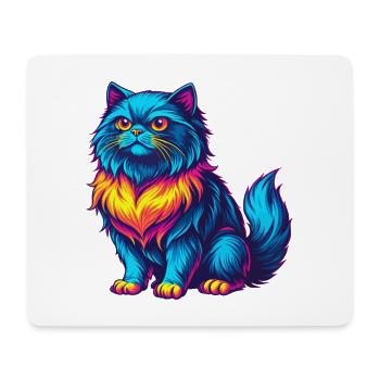 Chat Persan Race Dessin Animé Kawaii Animal Pet - Tapis de souris (format paysage) - blanc - Devant