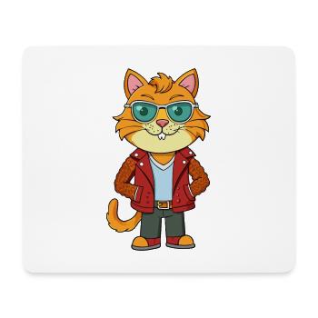 Selkirk Rex Lustige Cartoon Kawaii Jacke Sonnenbrille - Mousepad (Querformat) - Weiß - Vorne