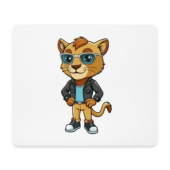 Baby Funny Cartoon Kawaii Jacket Sunglasses - Mouse Pad (horizontal) - white - Front