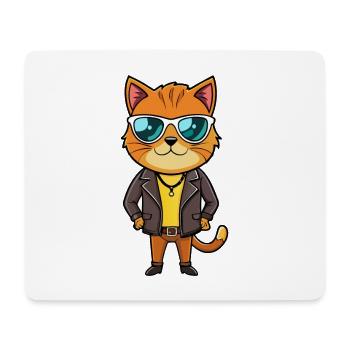 Exotic Shorthair Funny Cartoon Kawaii Jacket Sungl - Mouse Pad (horizontal) - white - Front