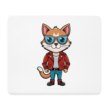 Balinese Funny Cartoon Kawaii Jacket Sunglasses - Mouse Pad (horizontal) - white - Front