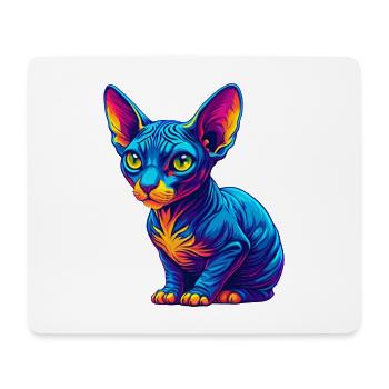 Cornish Rex Katzenrasse Cartoon Kawaii Tier Haustier - Mousepad (Querformat) - Weiß - Vorne