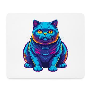 Britische Falten Kurzhaar Katzenrasse Cartoon Kawaii An - Mousepad (Querformat) - Weiß - Vorne