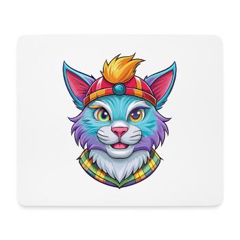 Highlander Katzenrasse Cartoon Kawaii Tier Haustier - Mousepad (Querformat) - Weiß - Vorne