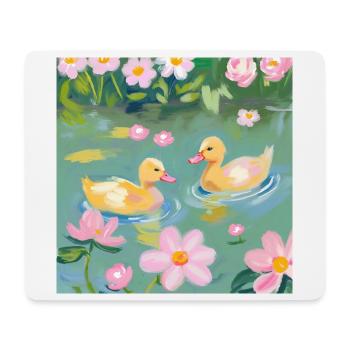 Entchen - Mousepad (Querformat) - Weiß - Vorne