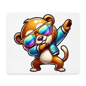 Cool Bear Dabbing Lunettes de soleil Arc-en-ciel - Tapis de souris (format paysage) - blanc - Devant