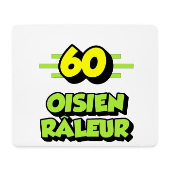 Oisien râleur - Tapis de souris (format paysage) - blanc - Devant