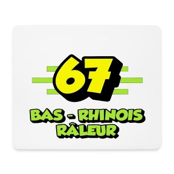 Bas-Rhinois râleur - Tapis de souris (format paysage) - blanc - Devant