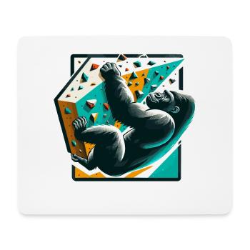 Cadeau de gorille d’escalade de bloc - Tapis de souris (format paysage) - blanc - Devant