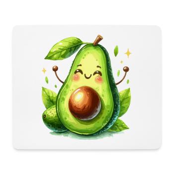 Avocado witzig positiv Optimismus Geschenk - Mousepad (Querformat) - Weiß - Vorne
