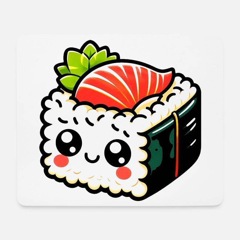 Sushi - Mousepad (Querformat) - Weiß