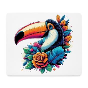 Toucan - Tapis de souris (format paysage) - blanc - Devant