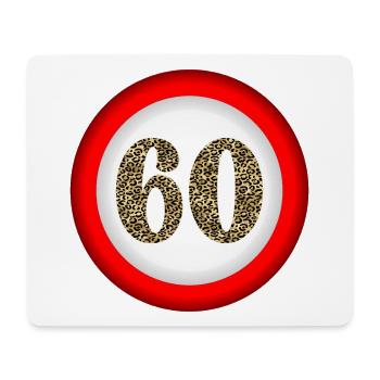 60e anniversaire - NUMÉRO 60 ATTENTION - Tapis de souris (format paysage) - blanc - Devant