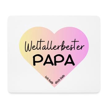Weltallerbester Papa- Ich hab dich lieb! - Mousepad (Querformat) - Weiß - Vorne