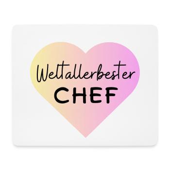 Weltallerbester Chef! Personalisierbar - Mousepad (Querformat) - Weiß - Vorne