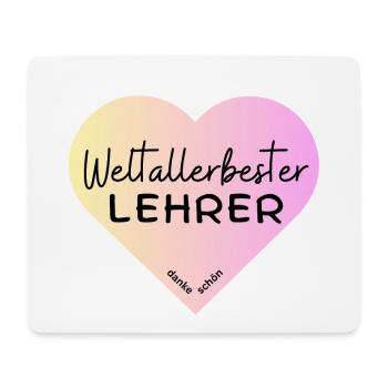 Weltallerbester Lehrer - Danke schön! - Mousepad (Querformat) - Weiß - Vorne