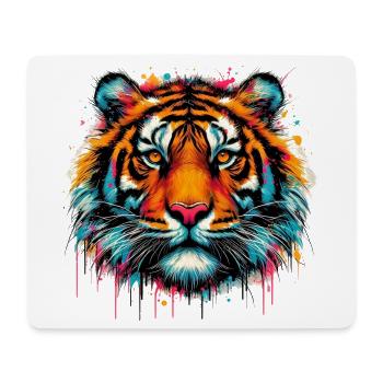 Tigre - Tapis de souris (format paysage) - blanc - Devant
