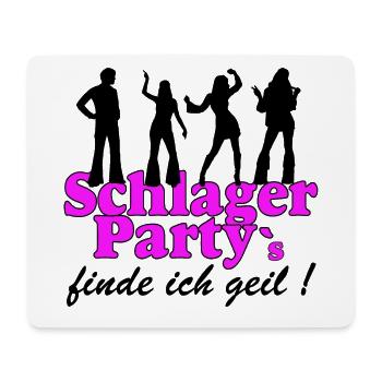 Schlager Party, Schlager Musik, I find it cool - Mouse Pad (horizontal) - white - Front