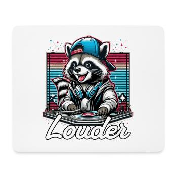 Wachbär DJ DJane Lauter Geschenk - Mousepad (Querformat) - Weiß - Vorne