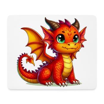 Dragon - Tapis de souris (format paysage) - blanc - Devant