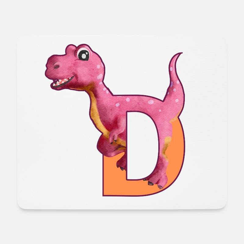 D - DINOSAURE, personnalisable - Tapis de souris (format paysage) - blanc