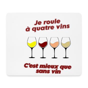 Quatre vins - Tapis de souris (format paysage) - blanc - Devant
