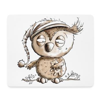 Little Night Owl Owl - Mouse Pad (horizontal) - white - Front