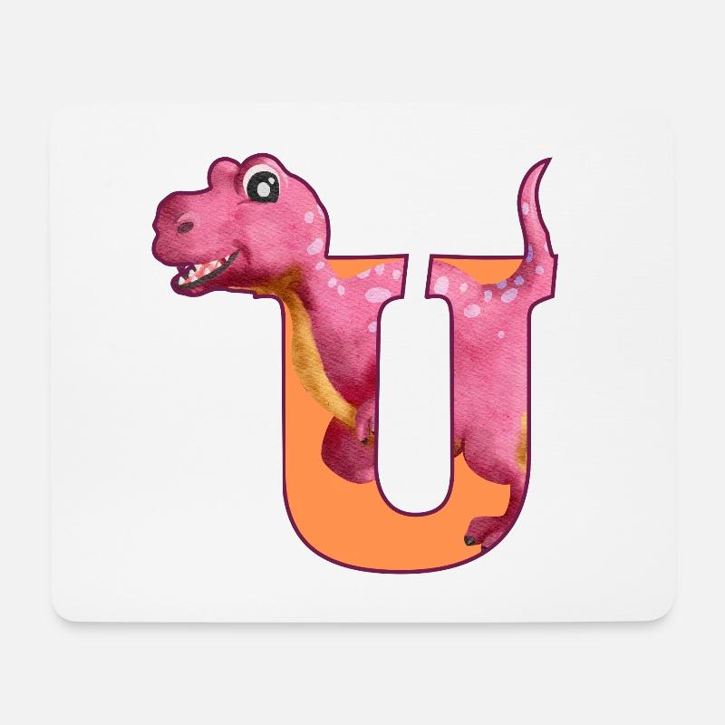 U - DINOSAURIER, Personalisierbar - Mousepad (Querformat) - Weiß