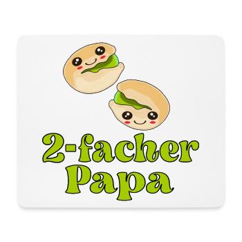 2. Kind - Zweifacher Papa Vater - Mousepad (Querformat) - Weiß - Vorne