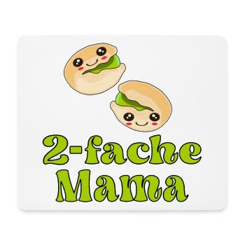 Zweifache Mama - Geburt Baby Pistazien - Mousepad (Querformat) - Weiß - Vorne