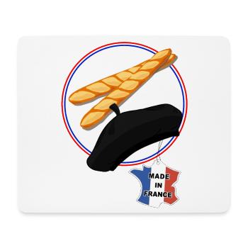 Made in france - Tapis de souris (format paysage) - blanc - Devant