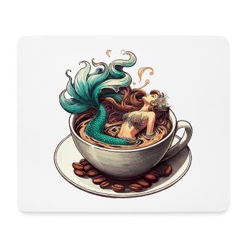 Sirène Sirène Bain dans le Café Cadeau - Tapis de souris (format paysage) - blanc - Devant