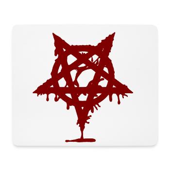 pentagram muster, blutflecken, okkultistisch - Mousepad (Querformat) - Weiß - Vorne