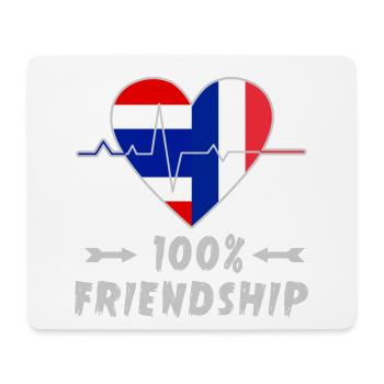 Thailand and France 100% friendship - Mouse Pad (horizontal) - white - Front